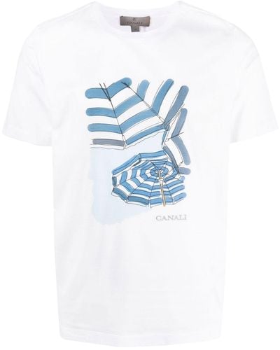 Canali グラフィック Tシャツ - ブルー