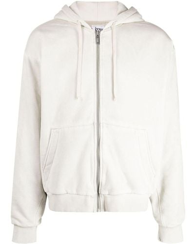 Izzue Logo-appliqué Hooded Jacket - White