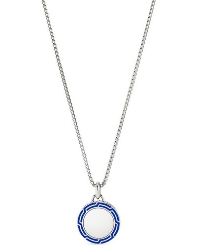 John Hardy Sterling Silver Tag Pendant Necklace - White