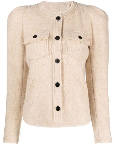 Isabel Marant Round-neck Button-up Jacket - Natural
