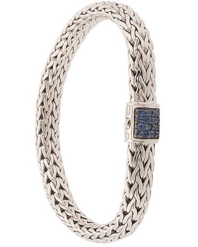 John Hardy Classic Chain 7.5mm Sapphire Pavé Bracelet - Metallic