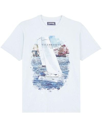 Vilebrequin T-Shirt mit grafischem Print - Blau