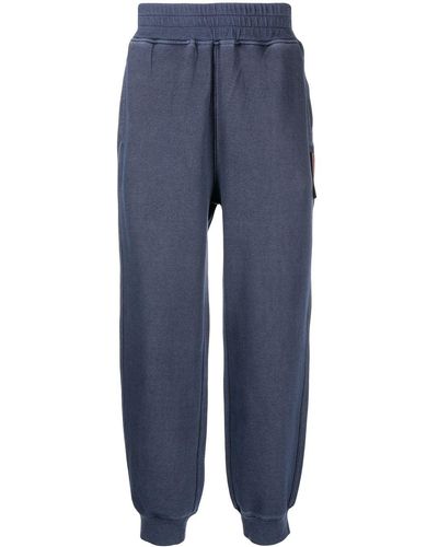 Izzue Garment-dyed Tapered Track Pants - Blue