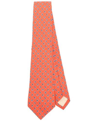 Polo Ralph Lauren Cravate en lin à broderies - Rose