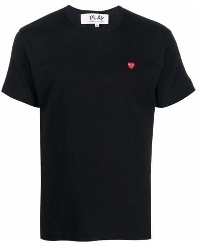 Comme des Garçons Small Heart T-shirt In Black