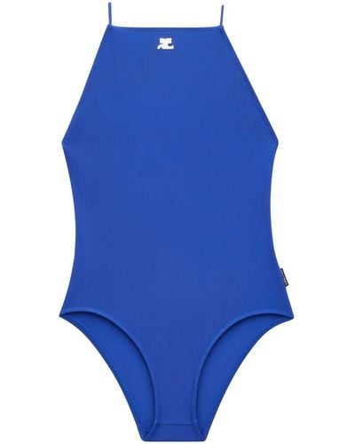 Courreges Reedition Logo Swimsuit - Blue
