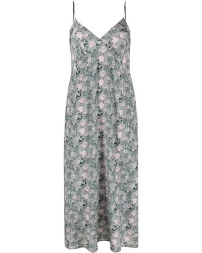 BERNADETTE Jeanine Floral-print Slip Dress - Grey