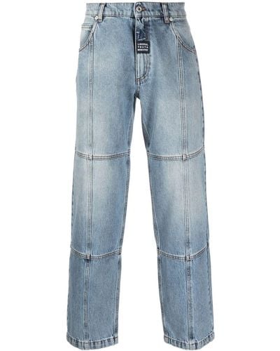 Liberal Youth Ministry Paneled Straight-leg Jeans - Blue