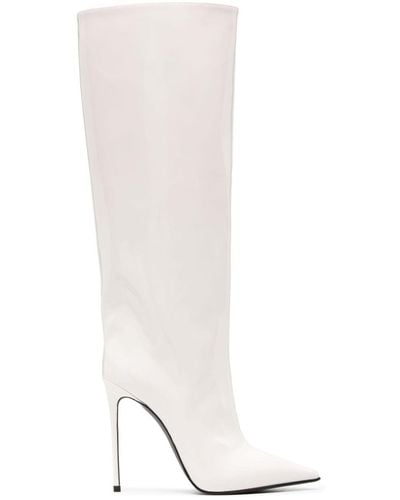 Le Silla Eva 115mm Leather Boots - White