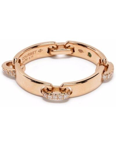 COURBET 18kt Recycled Rose Gold Celeste Laboratory-grown Diamond Band Ring - Pink