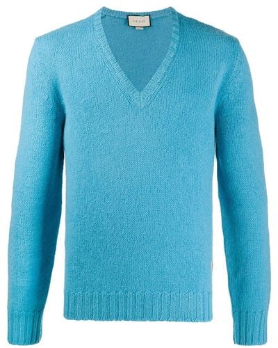Gucci ロゴ セーター - ブルー