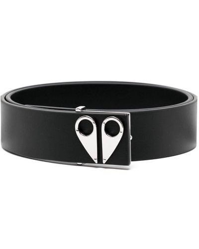 Moose Knuckles Icon Leather Belt - Black