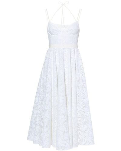 Erdem Rea Strap-detail Lace Gown - White