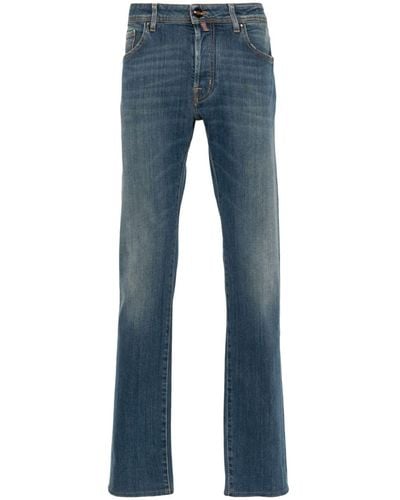 Jacob Cohen Slim-fit Stonewashed Jeans - Blue
