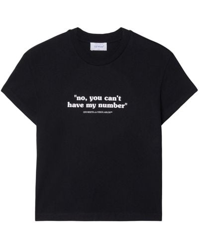 Off-White c/o Virgil Abloh Slogan-print Cotton T-shirt - Black