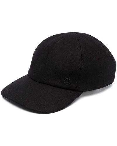 Giorgio Armani Gorra con placa del logo - Negro