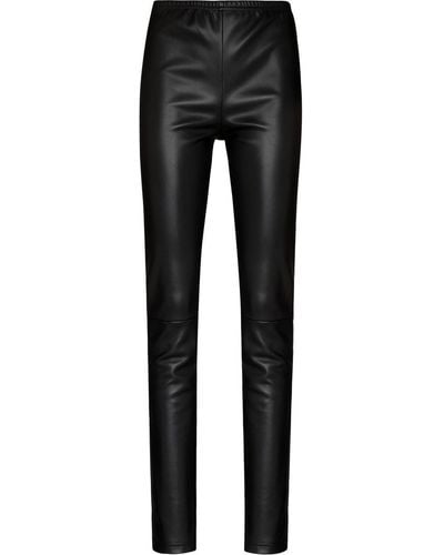 MM6 by Maison Martin Margiela Faux-leather leggings - Black