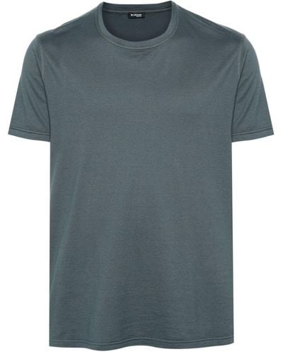 Kiton Cotton-cashmere-blend T-shirt - Blue