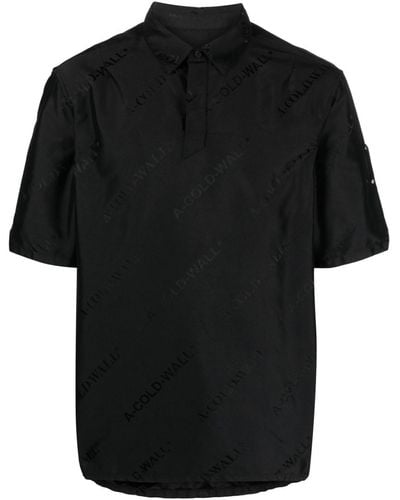 A_COLD_WALL* Logo-print Short-sleeve Shirt - Black