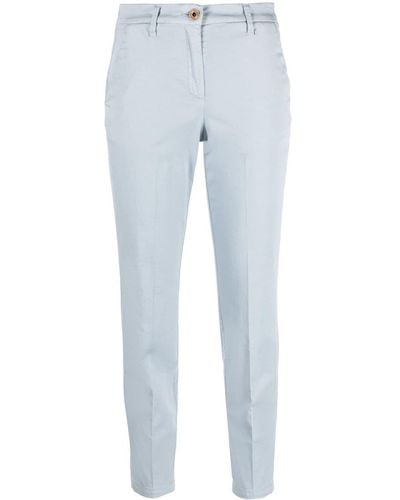 Jacob Cohen Logo-embroidered Cropped Pants - Blue