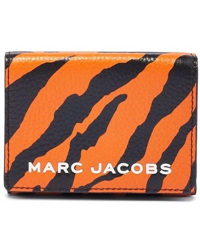 Marc Jacobs The Bold Tiger-print Medium Trifold Wallet - Orange