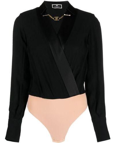 Elisabetta Franchi Bodysuit Shirt - Black