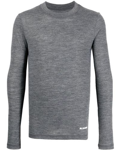Jil Sander Logo-print T-shirt - Grey