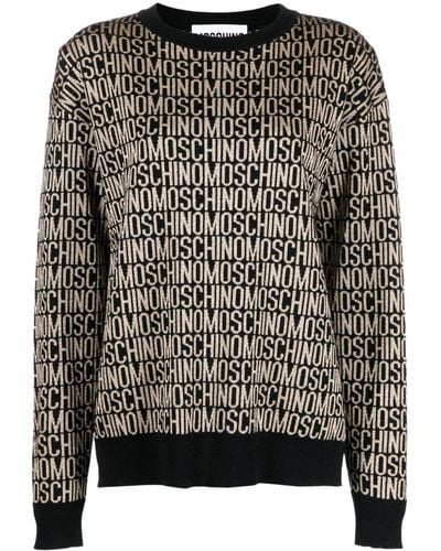 Moschino ロゴジャカード セーター - ブラック
