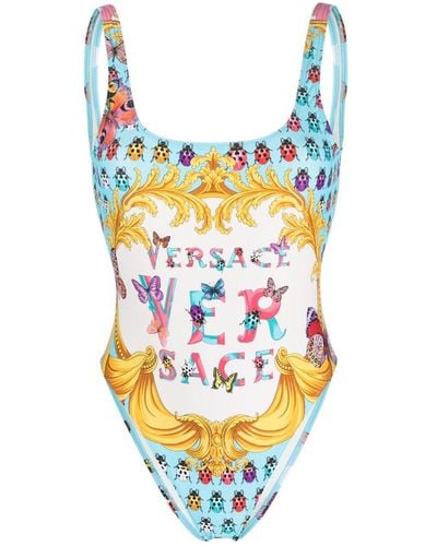 Versace Badeanzug mit Schmetterling-Print - Mehrfarbig