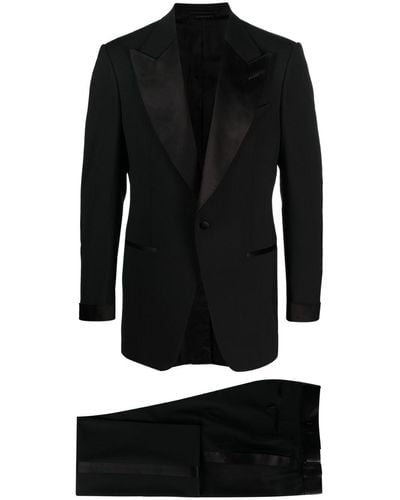 Tom Ford Peak Lapels Single-breasted Suit - Black