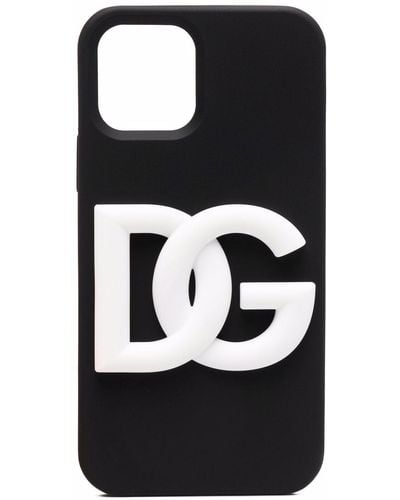 Dolce & Gabbana Debossed-logo Iphone 12 Pro Case - Black