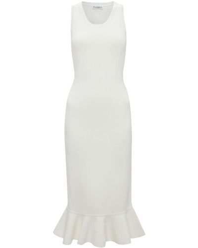 JW Anderson Kleid mit Rüschen - Weiß