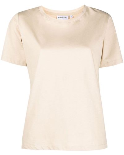 Calvin Klein ラウンドネック Tシャツ - ナチュラル