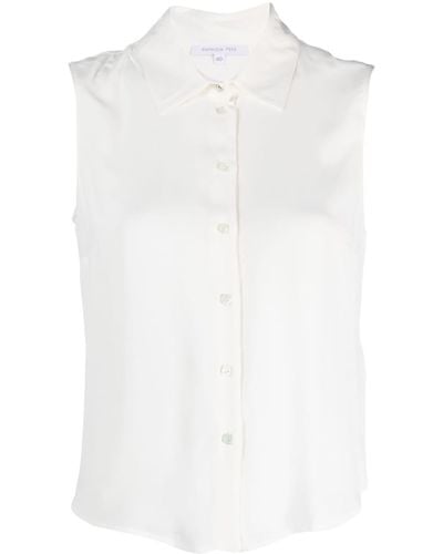 Patrizia Pepe Mouwloze Blouse - Wit