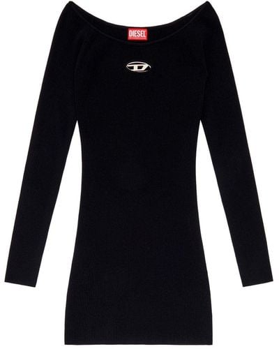 DIESEL M-vera Ribbed Mini Dress - Black