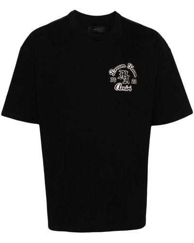 Amiri T-Shirt mit beflocktem Logo - Schwarz