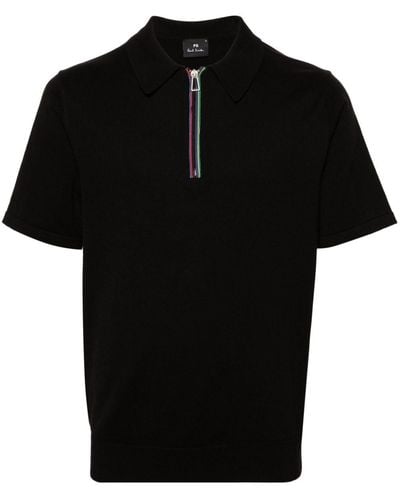 PS by Paul Smith Polo With Zip - Black