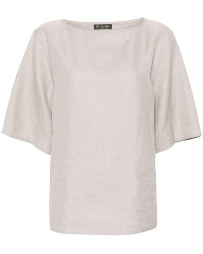 Loro Piana Mara Linen T-shirt - White