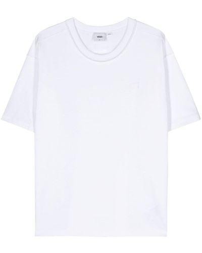 Vans T-shirt en coton à logo brodé - Blanc