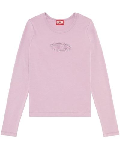 DIESEL T-angie-ls Jersey T-shirt - Pink