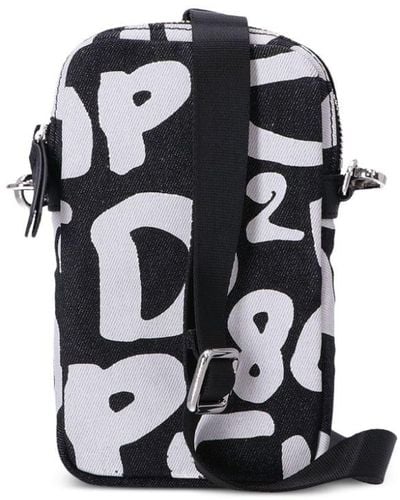 DSquared² Pop 80's Mini-Tasche mit Logo-Print - Schwarz