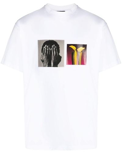 Honey Fucking Dijon T-shirt à imprimé photographique - Blanc