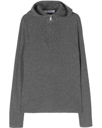 Liska Hooded Cashmere Sweater - Grey