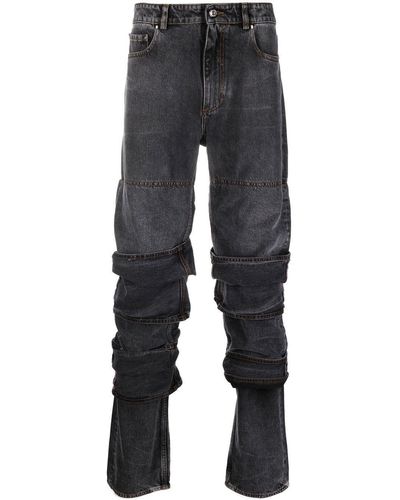 Y. Project Multi-cuff Layered-design Jeans - Black