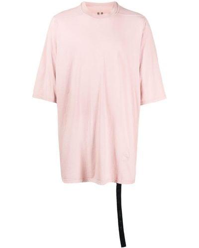 Rick Owens T-shirt en coton à coupe oversize - Rose