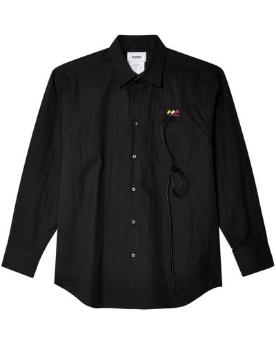 Doublet Overhemd Met Kabeldetail - Zwart