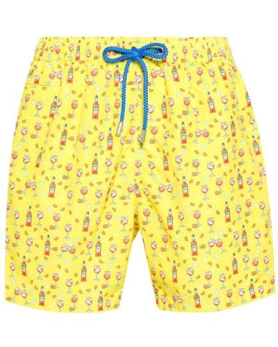 Mc2 Saint Barth X Aperol Spritz Swim Shorts - Yellow