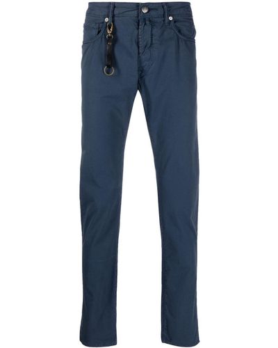 Incotex Pantalones chinos con diseño de cinco bolsillos - Azul