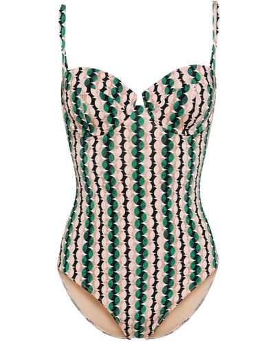 Evarae Holly Graphic-print Swimsuit - Green