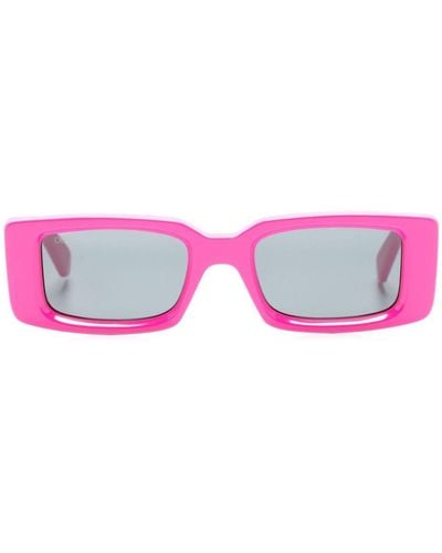 Off-White c/o Virgil Abloh Eckige Sonnenbrille mit Pfeilen - Pink